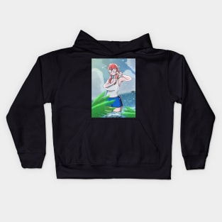 The girl at the sea Kids Hoodie